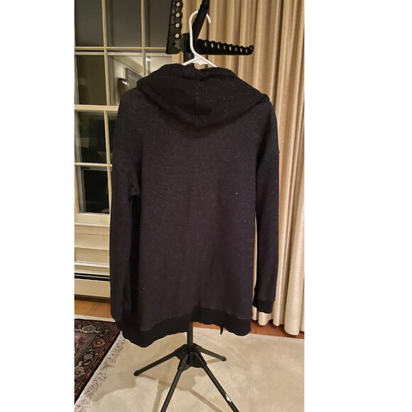 Old Navy Kids Black Glitter Open-Front Cardigan Hoodie | XXL (16) - Picture 2 of 4